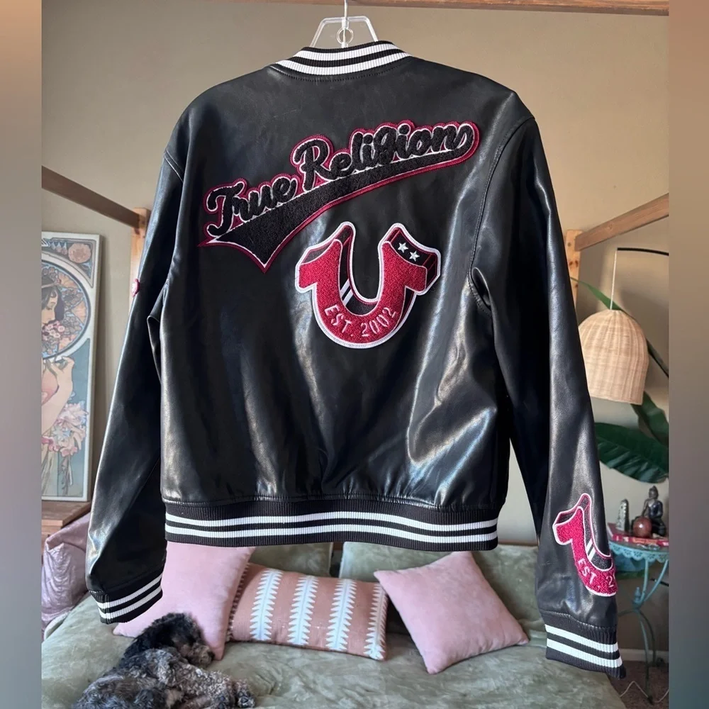 True Religion Varsity Jacket Size M - Picture 1 of 5